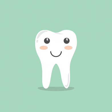 Logo Beispiel für eine Zahnarztpraxis- Zahn, lächelnd
