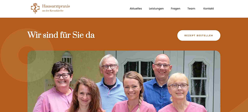 Webdesign Arztpraxis Screenshot Homepage