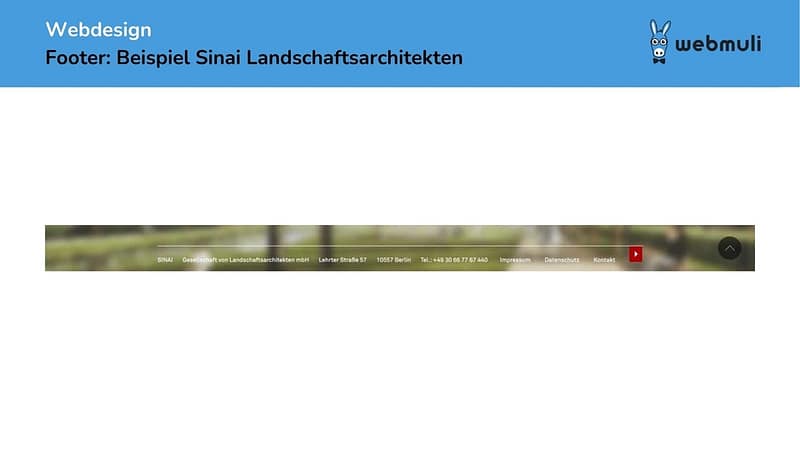 Webdesign Footer Beispiel sinai Webdesign Footer Beispiel sinai