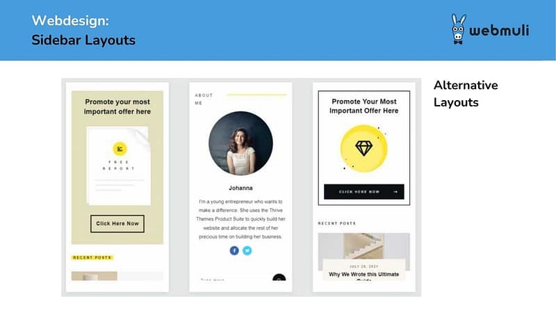 Webdesign Sidebar Layouts Webdesign Sidebar Layouts - Alternativen