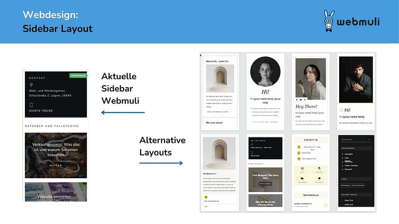 Webdesign Sidebar Layout