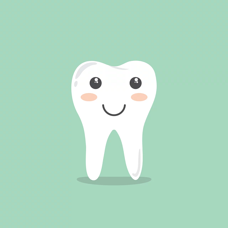 Logo Beispiel für eine Zahnarztpraxis- Zahn, lächelnd